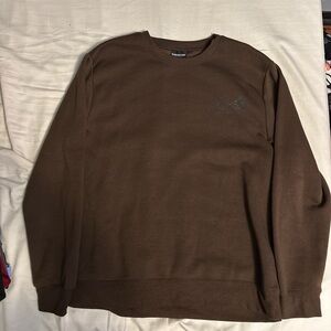 Chocolate Brown Corvette Textured Crewneck Sweater